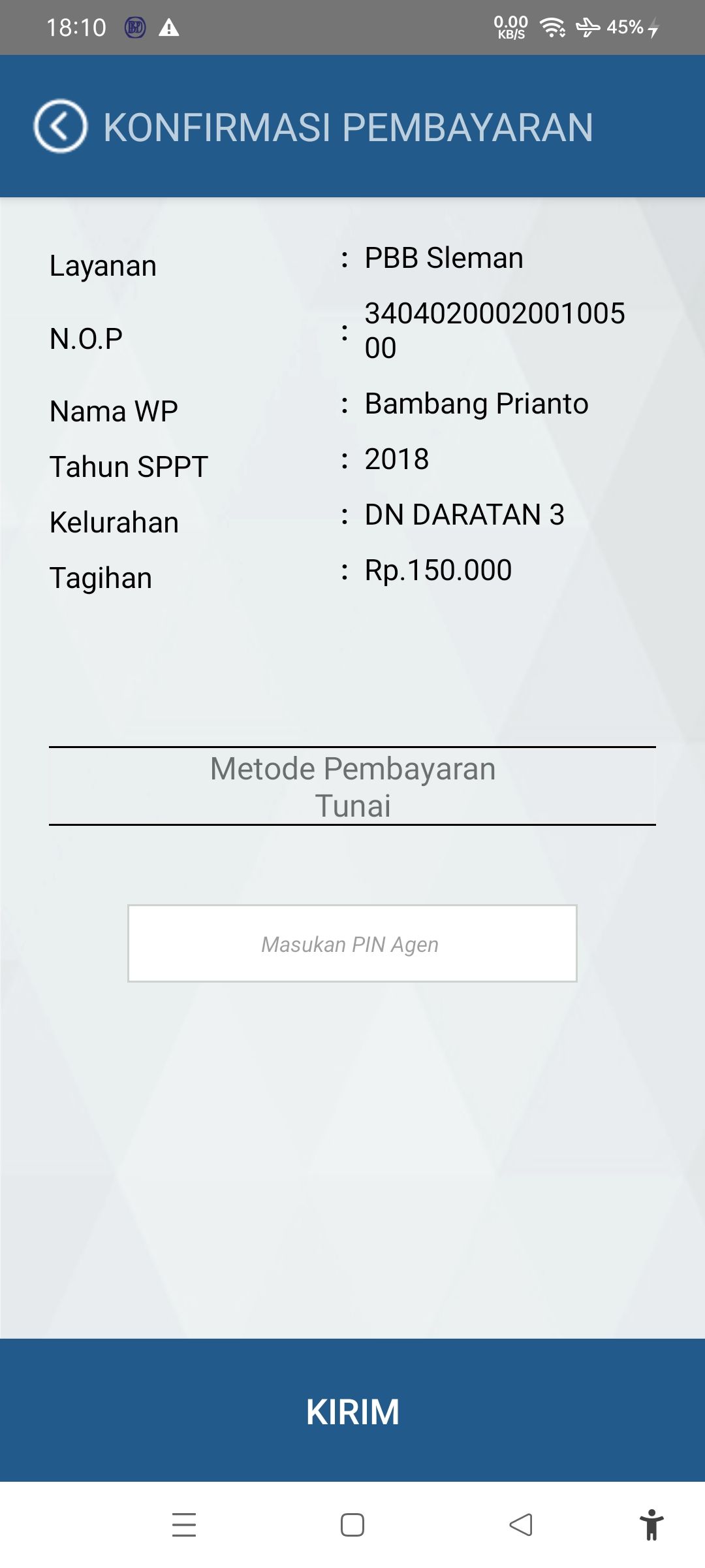 Pembayaran PBB